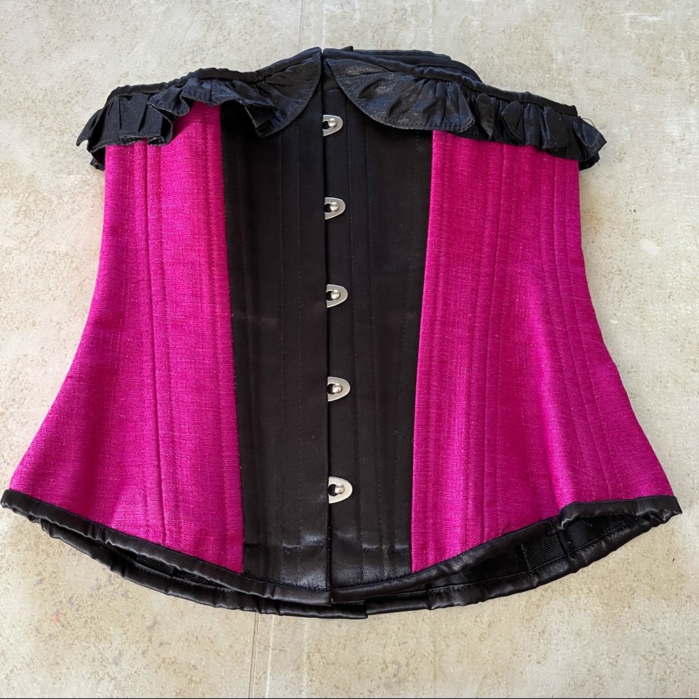 Timeless Trends Pink Black  Corset Size 24